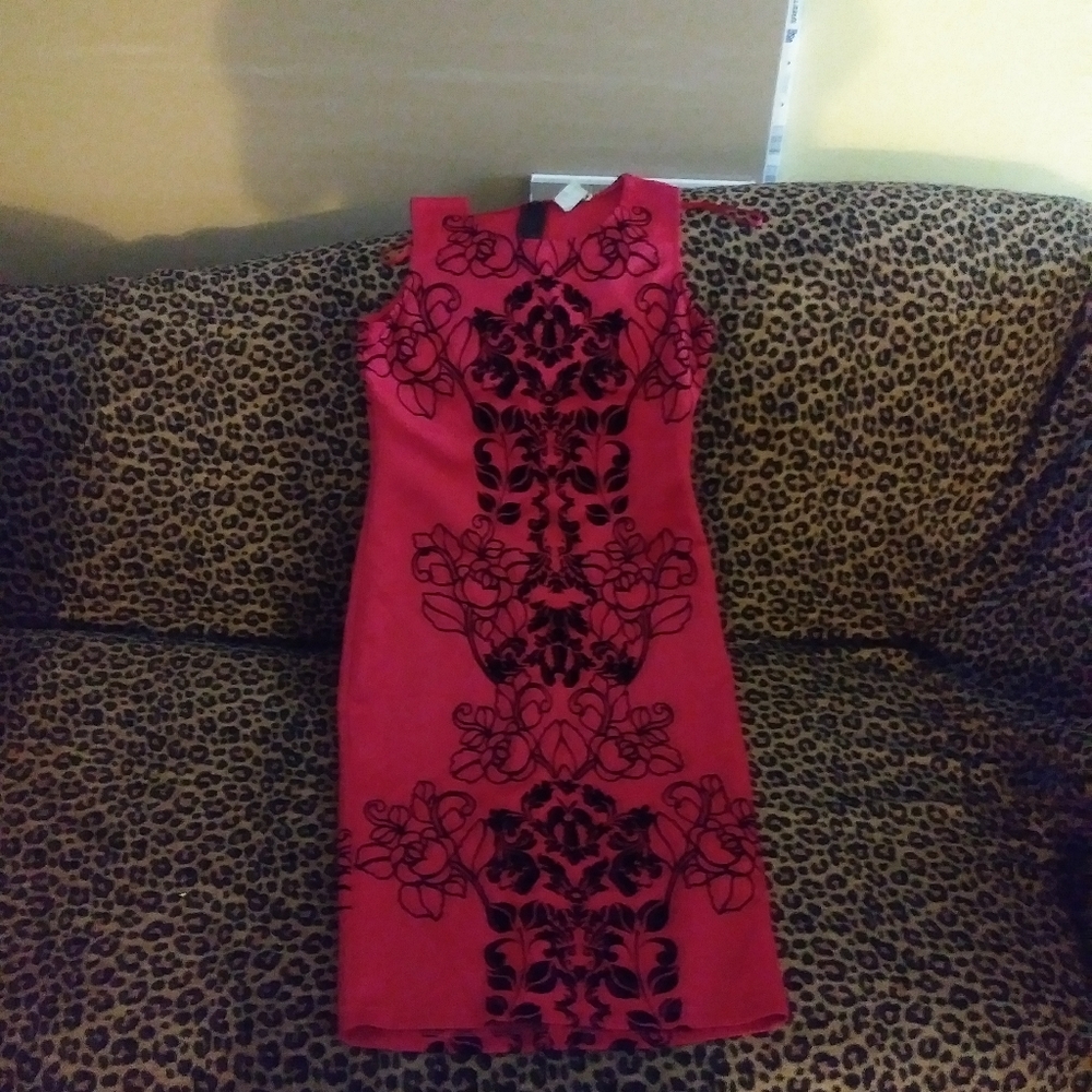 Black & Red floral dress